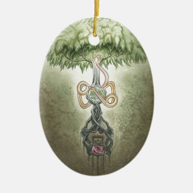 Yggdrasil Ceramic Tree Decoration (Front)