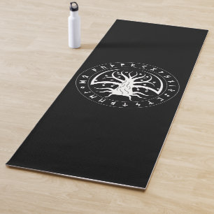 Yggdrasil Circle Runes Yoga Mat