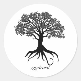 Yggdrasil Tree of Life Classic Round Sticker
