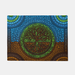 Yggdrasil- Tree of life Dot Art #2 Doormat