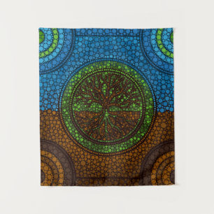 Yggdrasil- Tree of life Dot Art #2 Tapestry