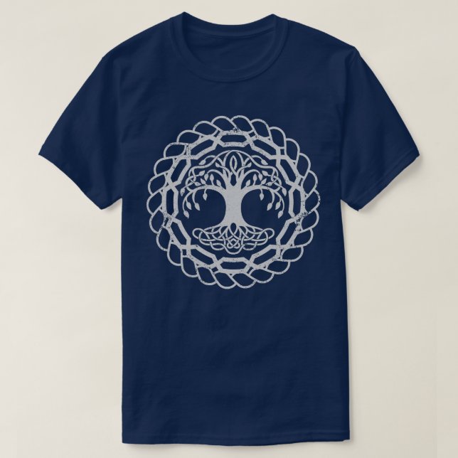 Yggdrasil Tree of Life Norse Runes Viking Northmen T-Shirt (Design Front)