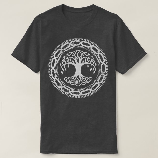 Yggdrasil Tree of Life Norse Runes Viking Northmen T-Shirt (Design Front)