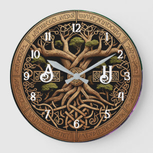 Yggdrasil Viking Tree of Life Large Clock