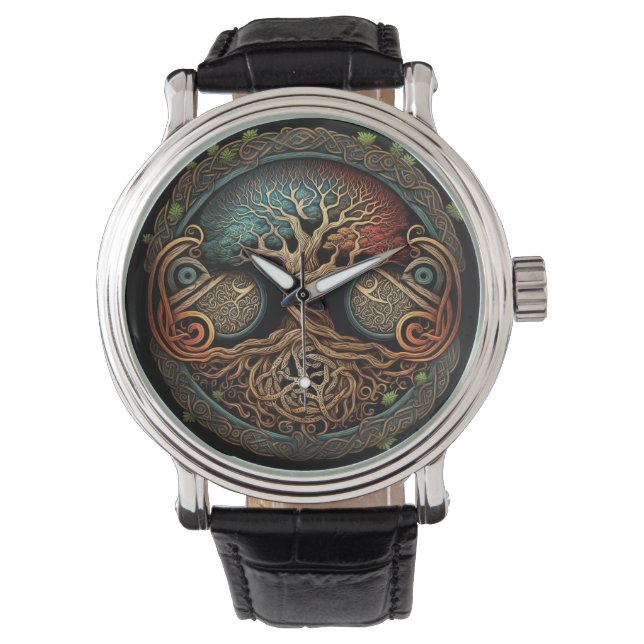 Yggdrasil Viking Tree of Life Watch (Front)