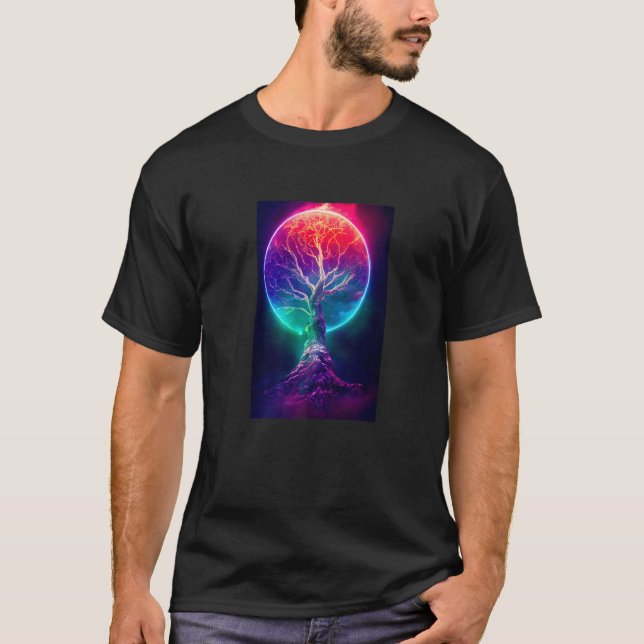 Yggdrasil World Tree of Life Viking Celtric Unique T-Shirt (Front)