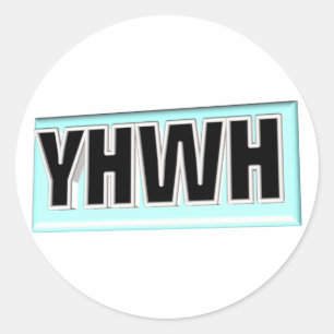 YHWH Cadre 3D Classic Round Sticker