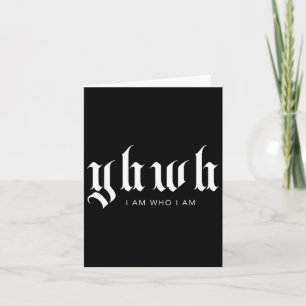 Yhwh Christian Streetwear Aesthetic Bible Scriptur Card