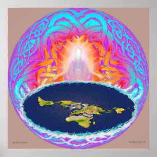 YHWH Creation original painting ~ Hidden Mountain Poster