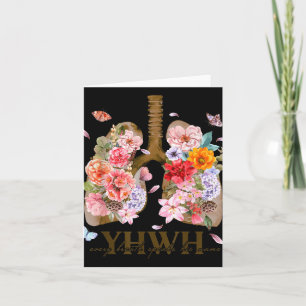 Yhwh Floral Lungs Christian Shirt _ Faith Graphic Card