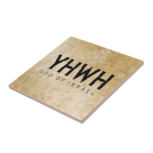YHWH (Jehovah) Ceramic Tile (Side)