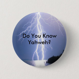 YHWH Lightning 6 Cm Round Badge