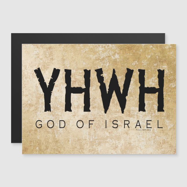 YHWH (Yahweh, Jehovah) God Israel Tetragrammaton (Front/Back)