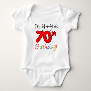 Yia-Yia's 70th Birthday Baby Bodysuit
