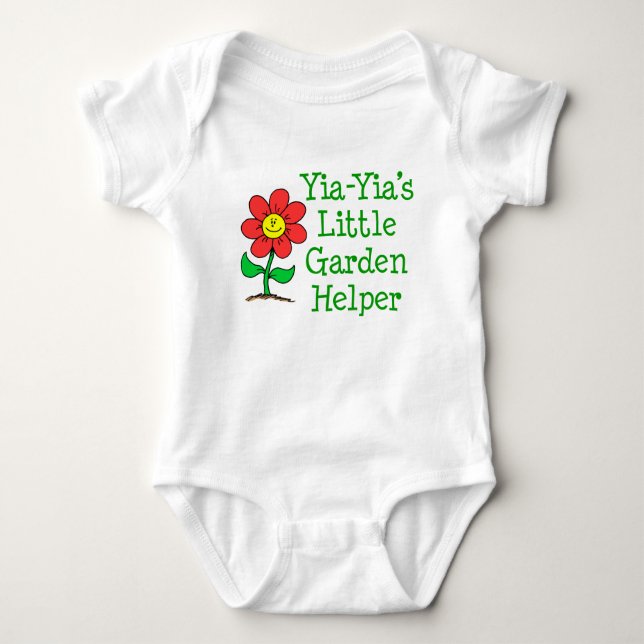 Yia-Yia's Little Garden Helper Baby Bodysuit (Front)