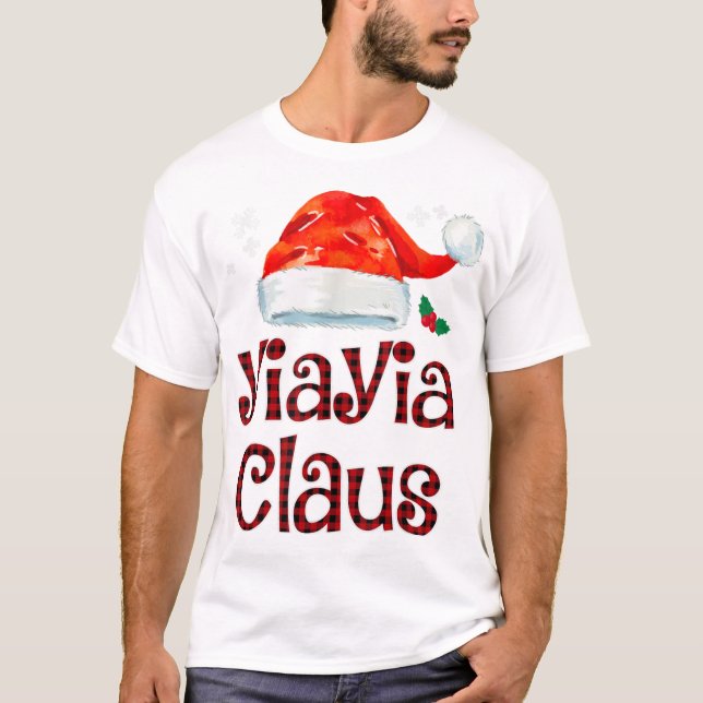 Yiayia Claus Tee Christmas Pajama Fam (Front)