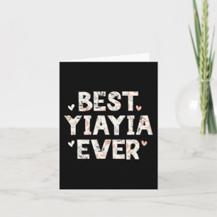 Yiayia Ever Floral Family Love Hearts Yia-yia  Card