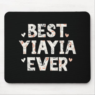 Yiayia Ever Floral Family Love Hearts Yia-yia Mouse Pad