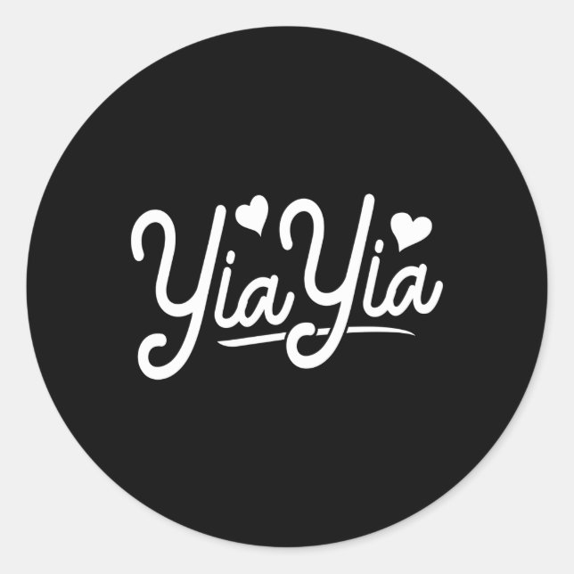 Yiayia From Grandchildren Mothers Day Yiayia Classic Round Sticker (Front)