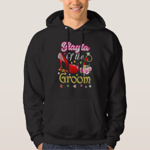 Yiayia Of The Groom Happy Wedding Flower Pink Shoe Hoodie