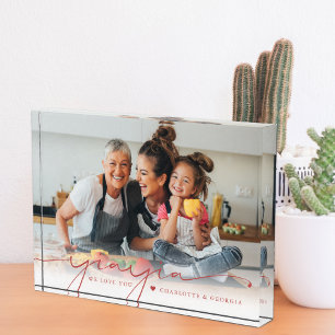 Yiayia Script Overlay   We Love You Photo Block