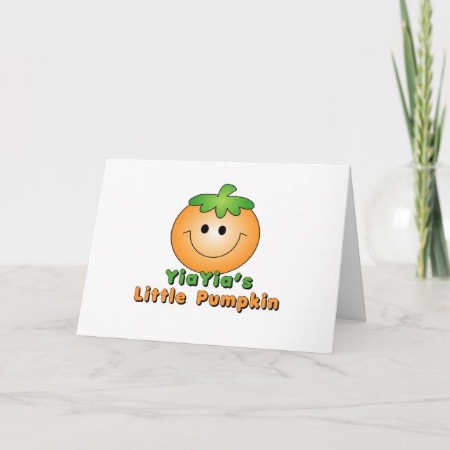 YiaYia's Little Pumpkin Card (Front)