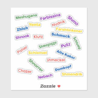 Yiddish Insults Sticker