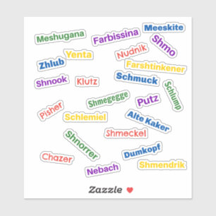 Yiddish Insults Sticker