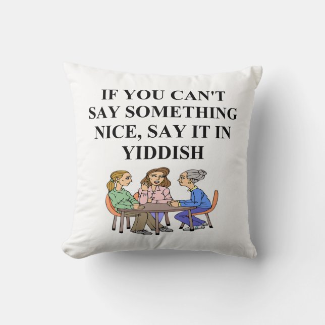 yiddish joke cushion (Front)