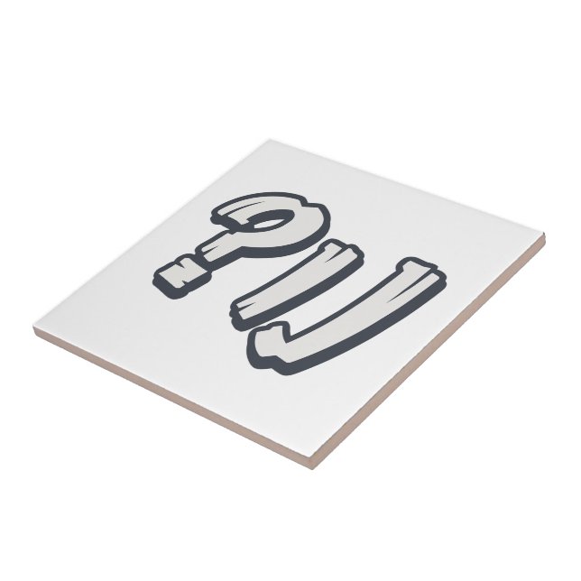 Yiddish "NU?" - The Perfect Jewish Expression  Ceramic Tile (Side)