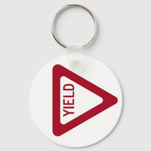 Yield Sign Key Ring