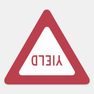 YIELD SIGN TRIANGLE STICKER