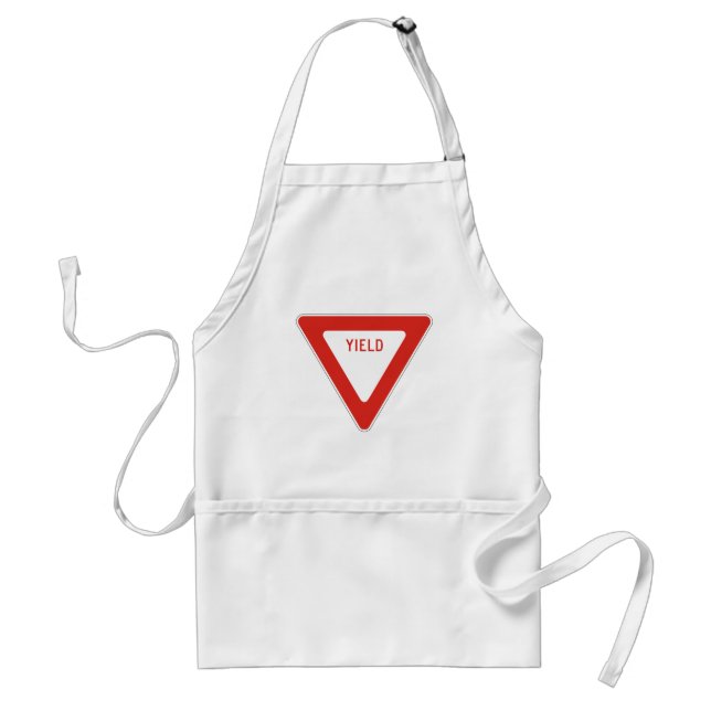 Yield Street Road Sign Symbol Caution Traffic Standard Apron (Front)