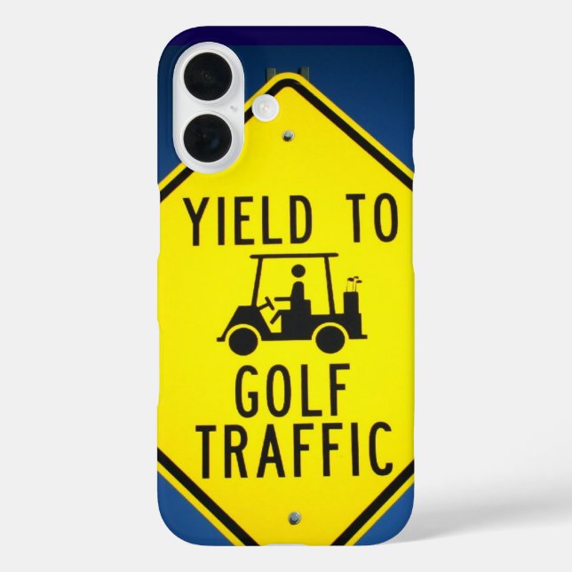 Yield to Golf Traffic Golf Cart Sign Case-Mate iPhone Case (Back)