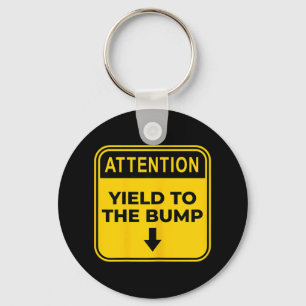 Yield To The Bump Funny Halloween Costume Pregnant Key Ring