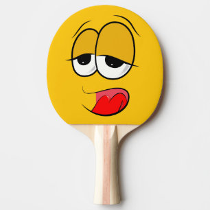 YikesYellow Emoji Ping Pong Paddle