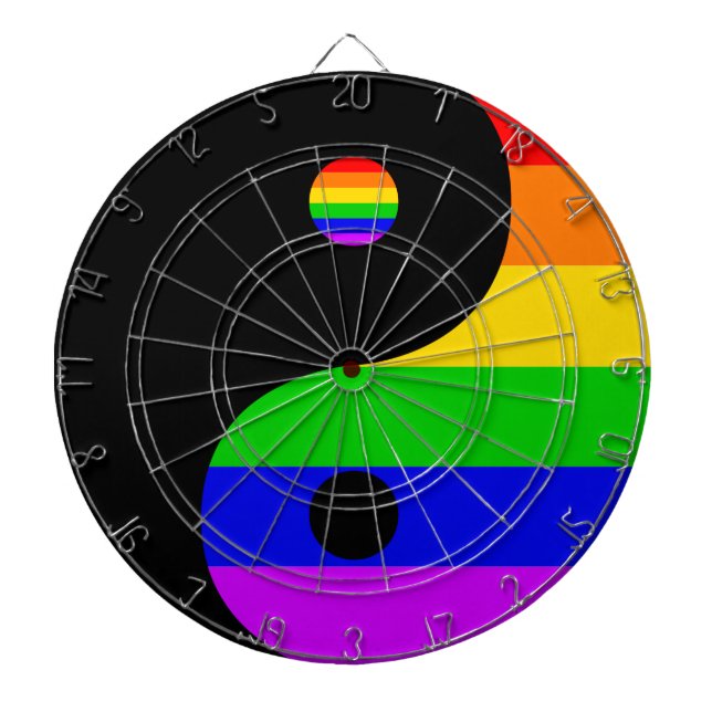 Yin and LGBT Dartboard (Front)