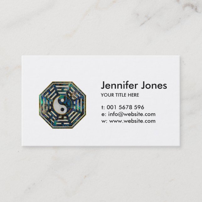 Yin and Yang Bagua Feng shui Business Card (Front)