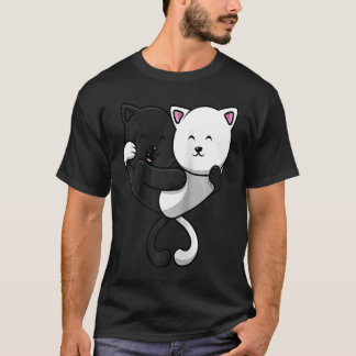 Yin and yang cats chinese Raglan Baseball T-Shirt