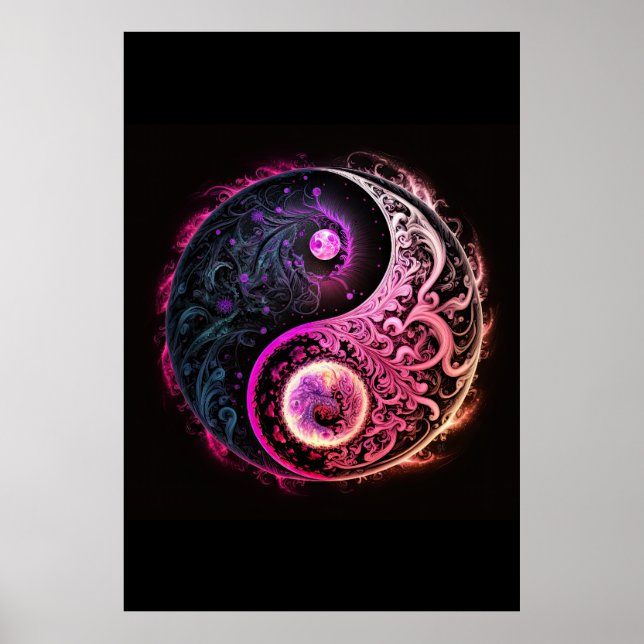 Yin and Yang Chinese Spiritual Symbol of Life Poster (Front)