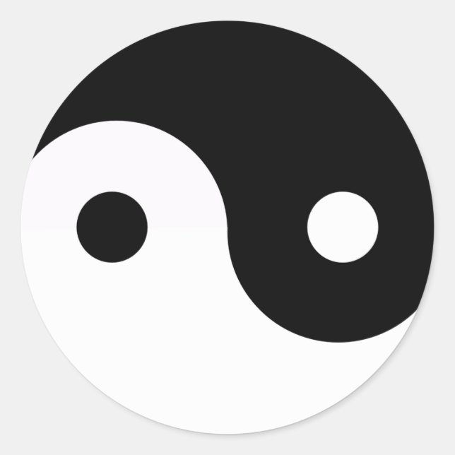 Yin and Yang Classic Round Sticker (Front)