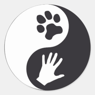 Yin and Yang Classic Round Sticker