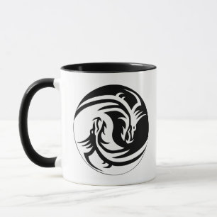 Yin and Yang Dragon Head  Mug