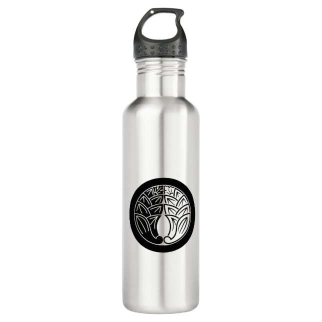 Yin and yang Embracing japanese gingers in circle 710 Ml Water Bottle (Front)