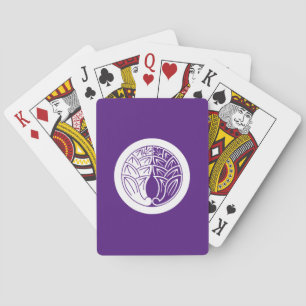 Yin and yang Embracing japanese gingers in circle Playing Cards