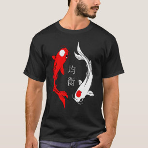 Yin And Yang Japanese Koi Fish Balance and Harmony T-Shirt