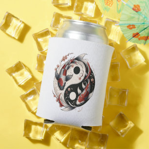 Yin And Yang Japanese Koi Fish Can Cooler