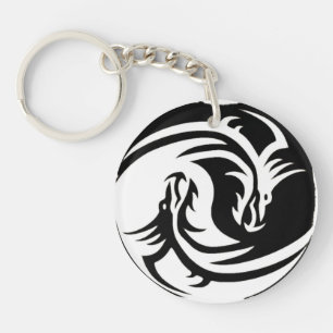 Yin and yang key ring