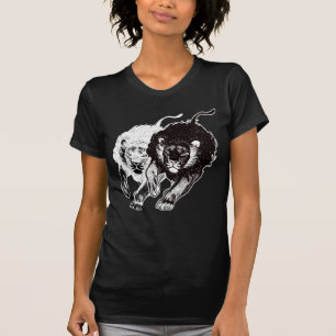 Yin and Yang Lions Women T-shirt
