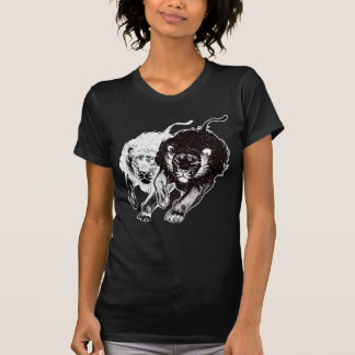 Yin and Yang Lions Women T-shirt
